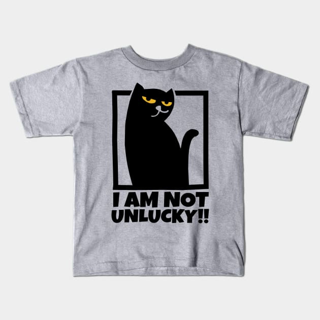 I Love My Black Cat Kids T-Shirt by KewaleeTee